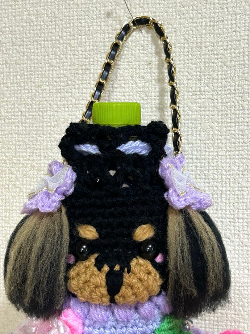 ココア様用　ペットボトルカバー　ブラタンダックス　手編み