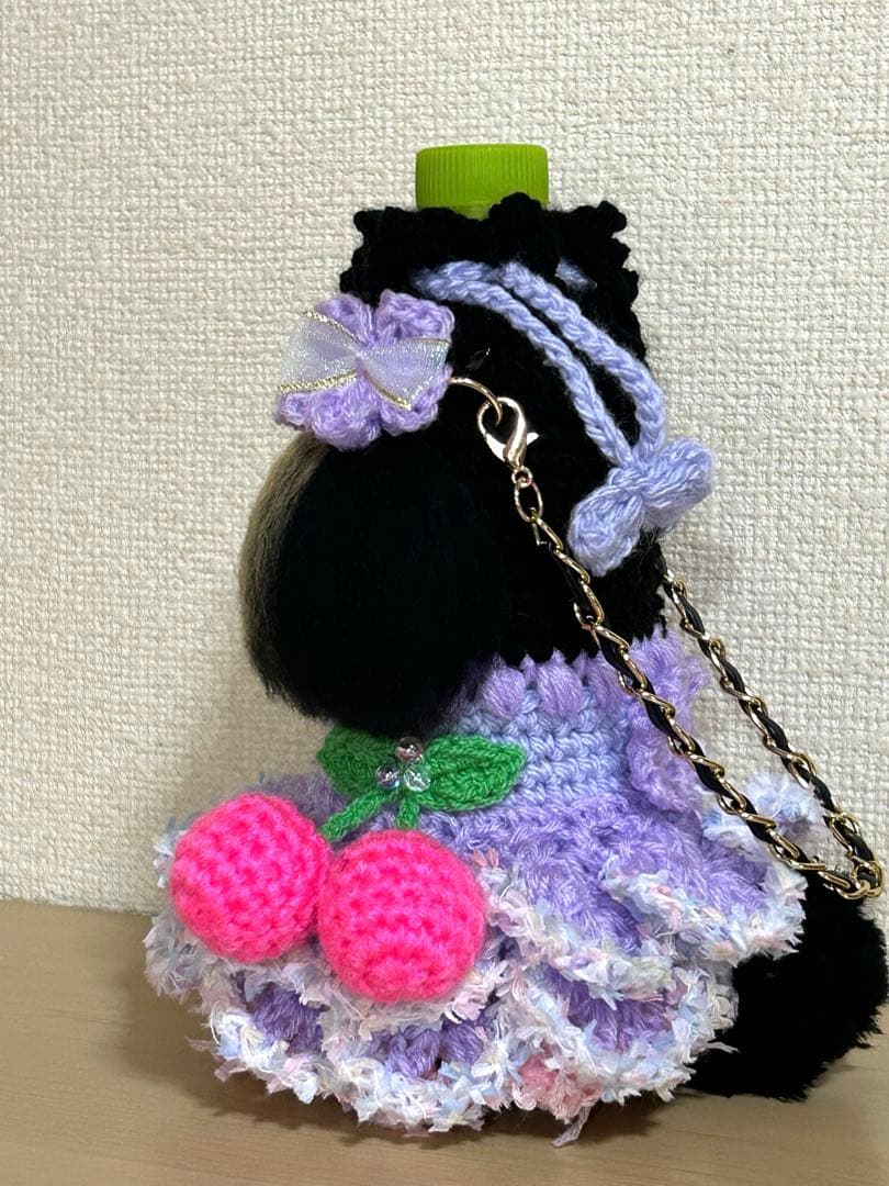 ココア様用　ペットボトルカバー　ブラタンダックス　手編み