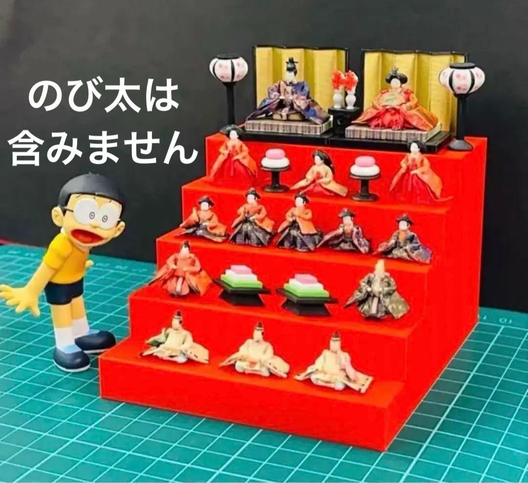 完成品★ひな人形★フィギュア★ドールハウスに★リーメントに★1/64の雛人形