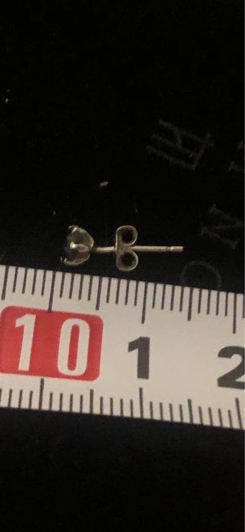 LION HEART/ライオンハート 片耳用　ブラックダイヤ/プラチナピアス