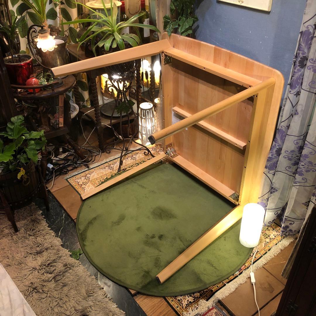 極美品　アルダー　ソリッド　テーパードレッグ　コンパクト　ダイニングテーブル