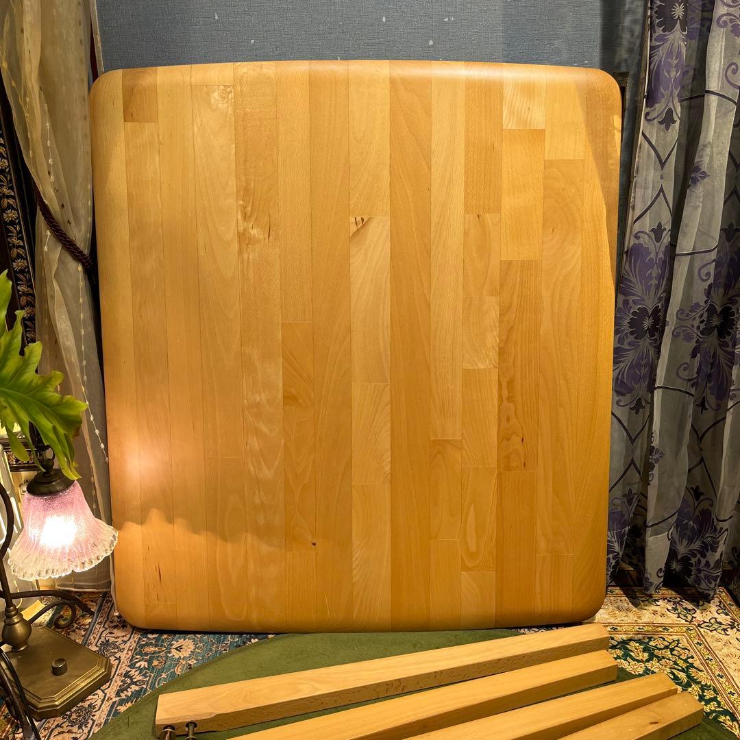 極美品　アルダー　ソリッド　テーパードレッグ　コンパクト　ダイニングテーブル