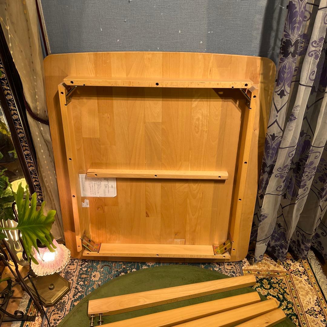 極美品　アルダー　ソリッド　テーパードレッグ　コンパクト　ダイニングテーブル