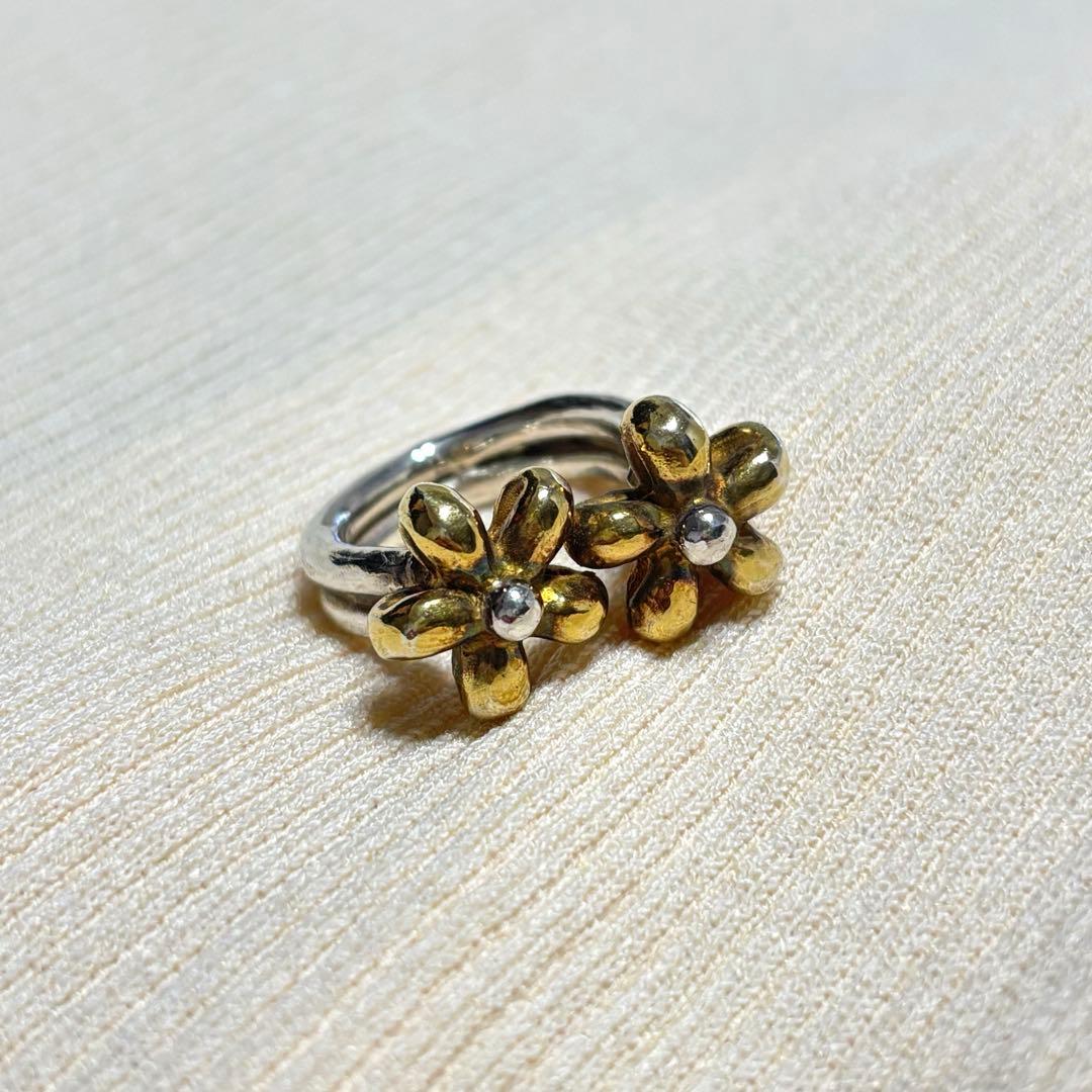 MAISON D'PULSE メゾンドパルス flower charm リング