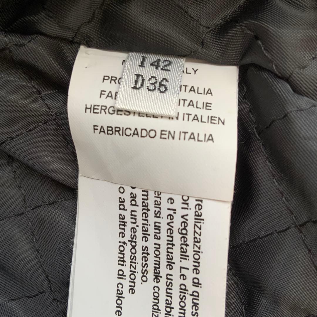 ブルーガール ブルマリン　ラムレザーノーカラーライダースジャケット42黒