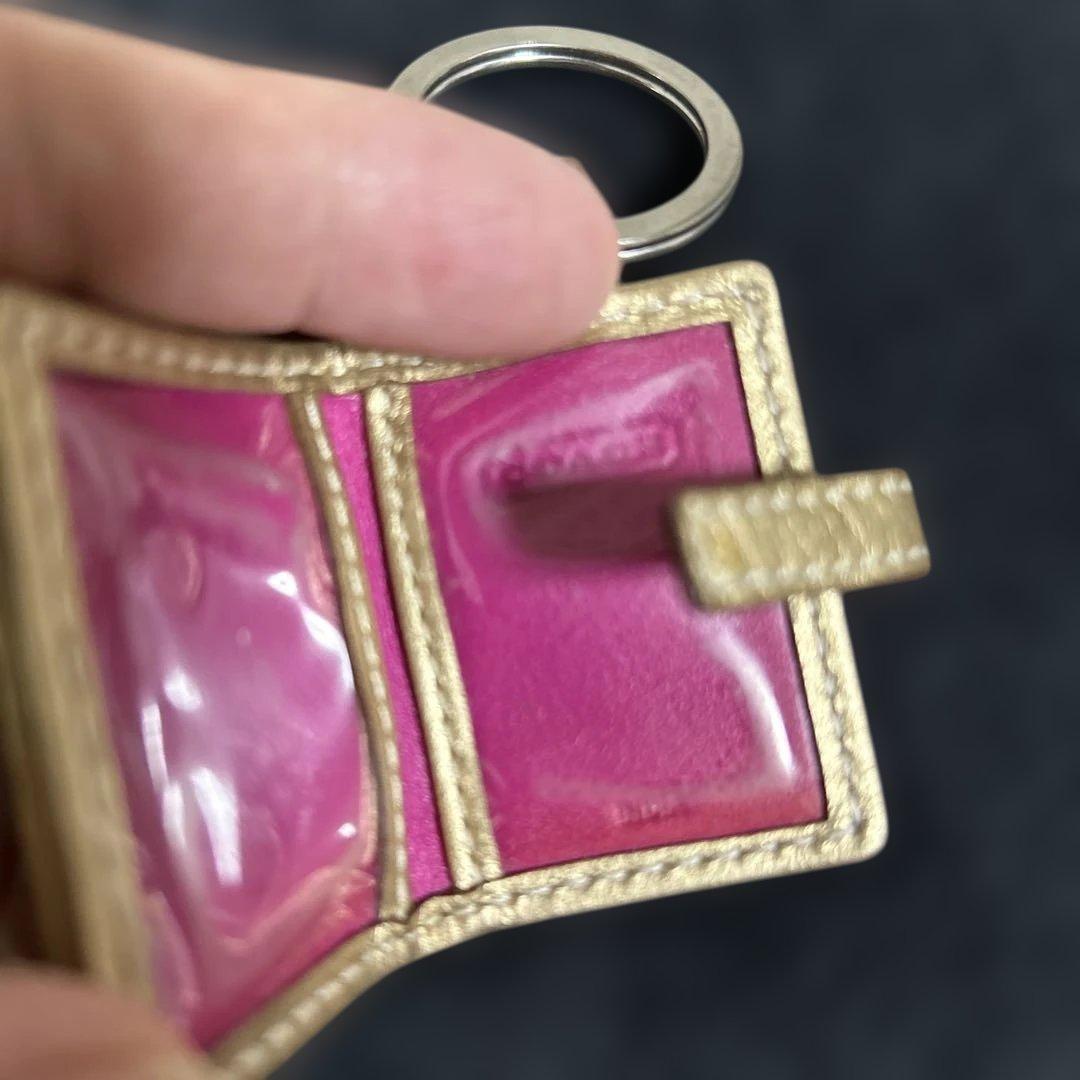 COACH コーチ キーホルダー フォトフレーム ハート型チャーム付き　写真入れ