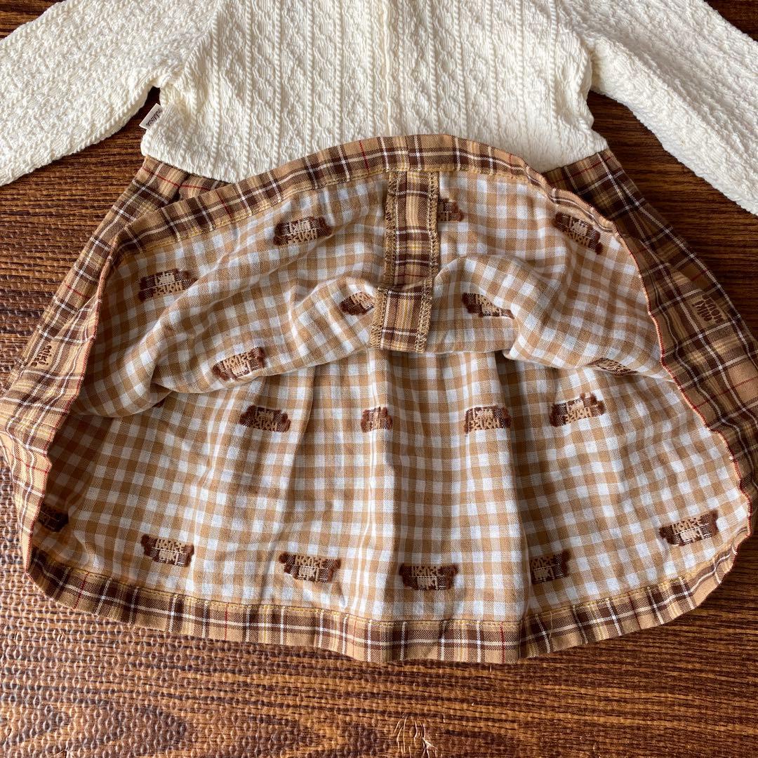 【新品未使用】MIKI HOUSE 長袖ワンピース 80サイズ【新作】