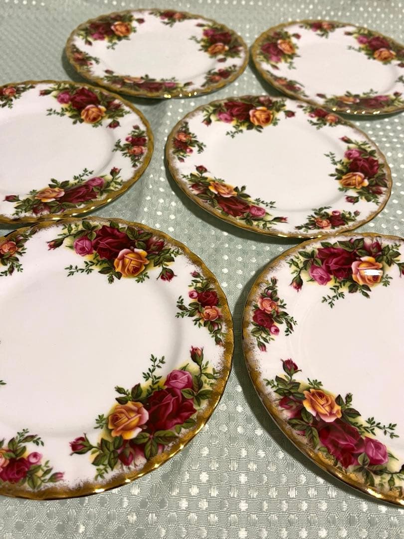 ロイヤル・アルバート オールドカントリーローズ プレート 皿 約16㎝ セット