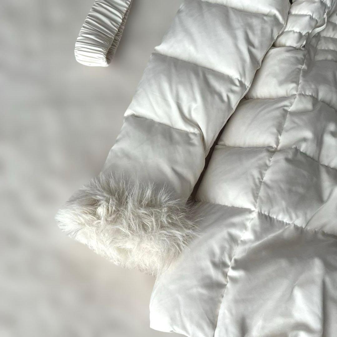 美品✨リゼクシー フード付ダウンコート ホワイト M ファー ベルト