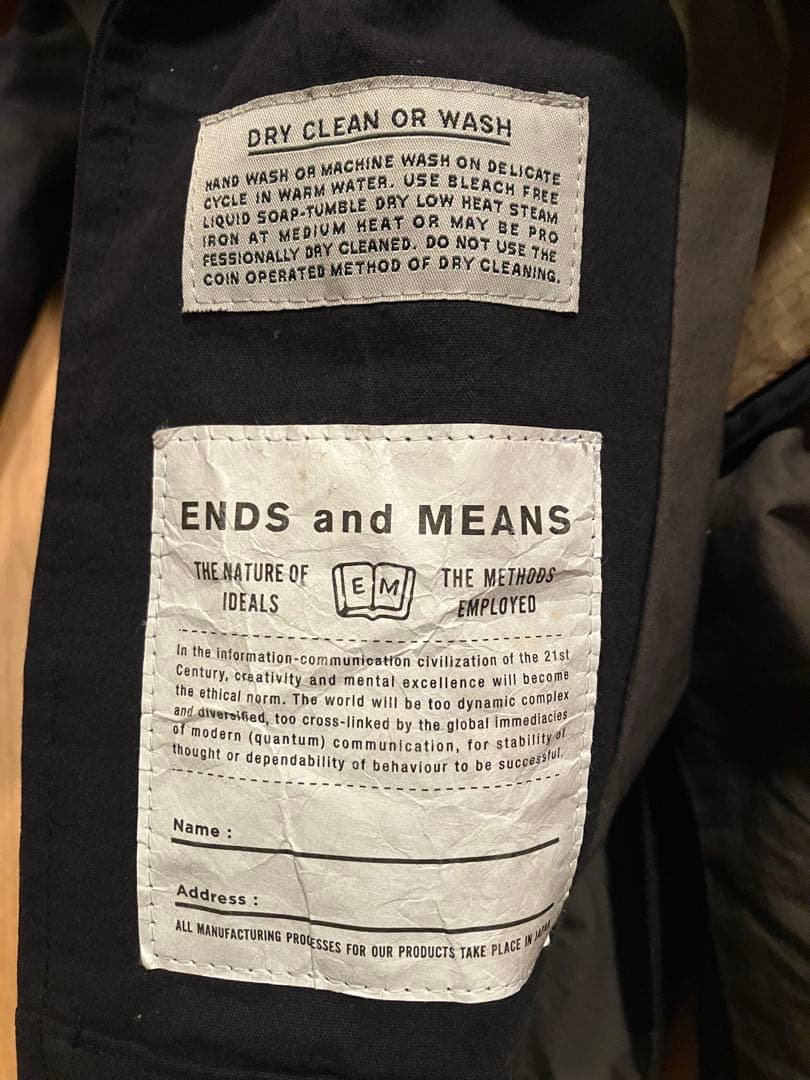 ENDS & MEANS ジャーナリストコート