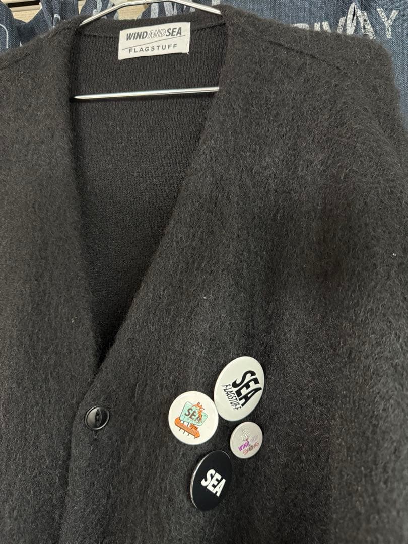 WIND AND SEA flagstuff モヘアカーディガン