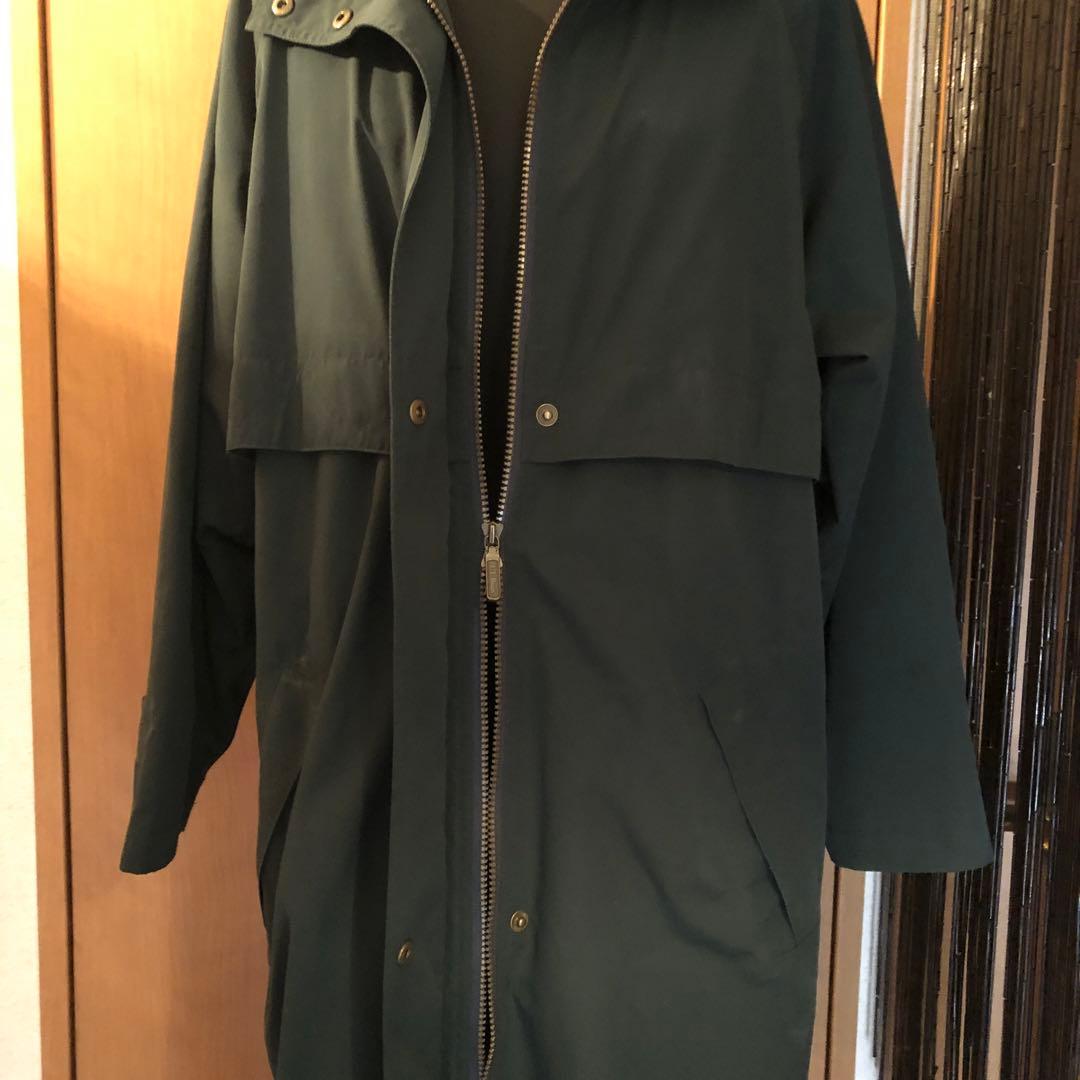 ヴィンテージ L.L.Beanフード付きダークグリーンロングコート