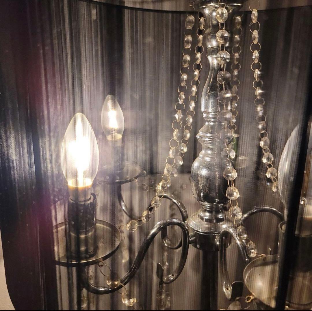 【Hardi】5灯 シェードフロアスタンド ブラック