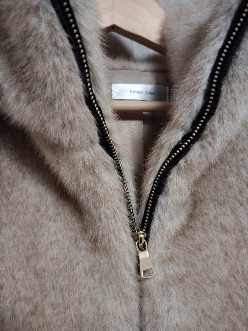 Eimee Law ミンクファー フーディドロスト ベストコート