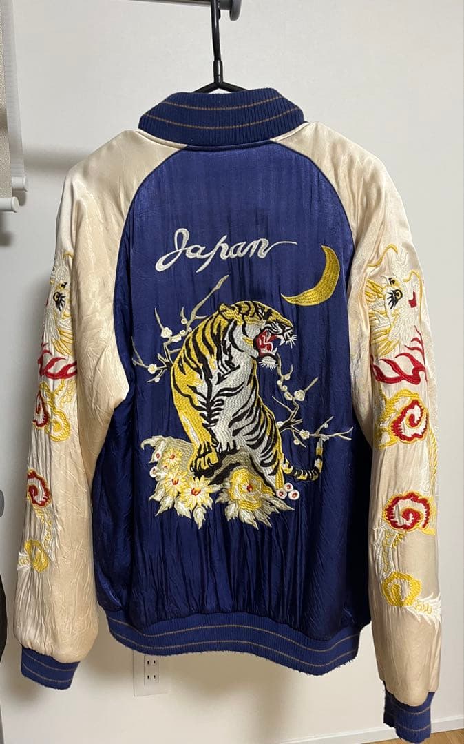 HOUSTON スカジャン 虎 龍 鷹 刺繍