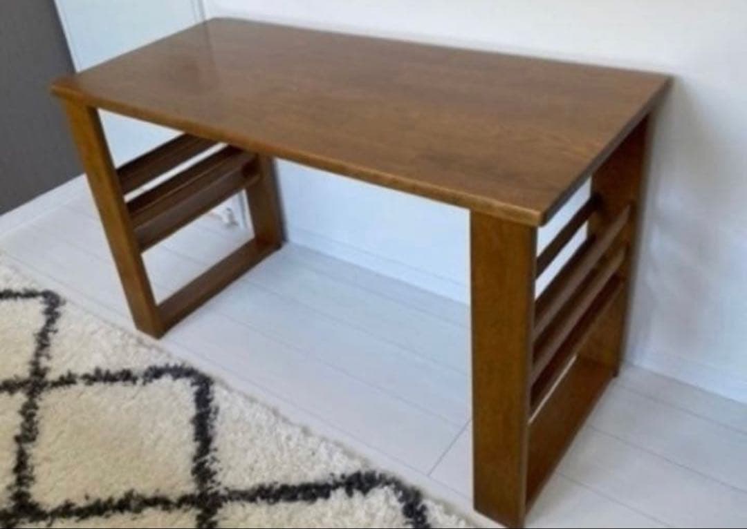 ナチュラルウッド オープンシェルフデスク DSA-5800