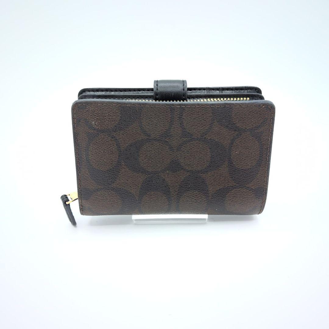 【未使用】コーチ COACH シグネチャー 二つ折り財布 ブラウン レザーPVC