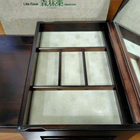 豊岡クラフト 森林楽 ミラー付き アクセサリー ケース 宝石箱 (極美品)