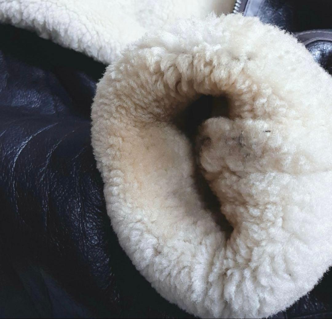 あ*あ様 B-3 ムートン本革 フライトジャケット ヴィンテージ 古着 90s