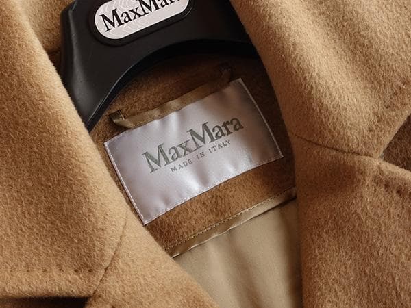 MaxMara■マックスマーラマニュエラアイコンコート36キャメル白タグマヌエラ