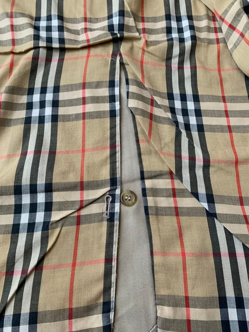 英国製 80s〜 バーバリー ステンカラーコートメンズ コットン ノバチェック