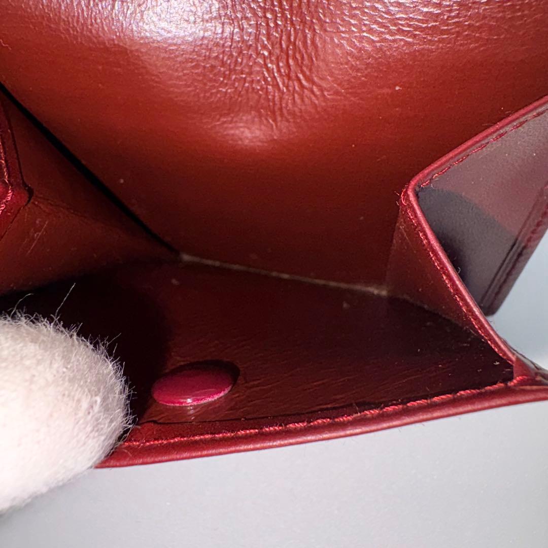 【美品】Cartier マストライン　レザー　二つ折り財布