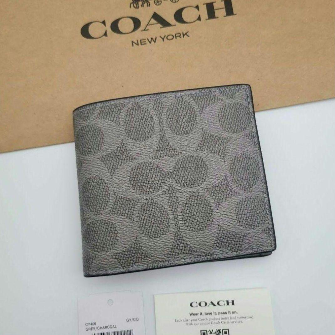 新商品　COACH　コーチ　折り財布　ウォレット　シグネチャー　正規品