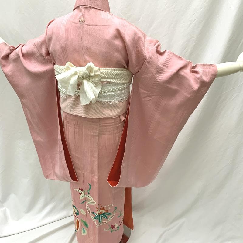 601aj61□ジュニア着物 アンティーク ハーフ成人式 卒業式 十三参り□良好