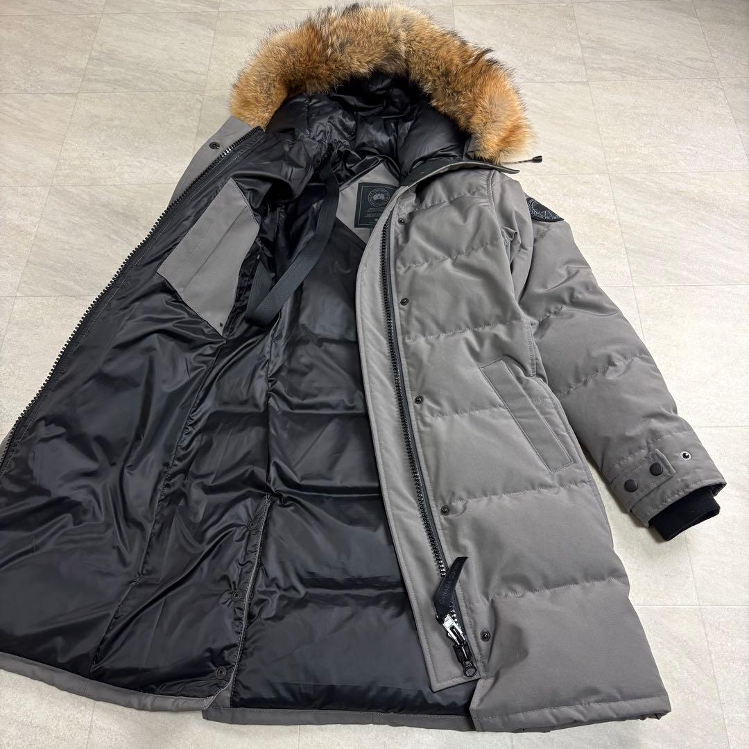 未使用級！カナダグース　最高峰ブラックレーベル　シェルバーンパーカダウン ファー