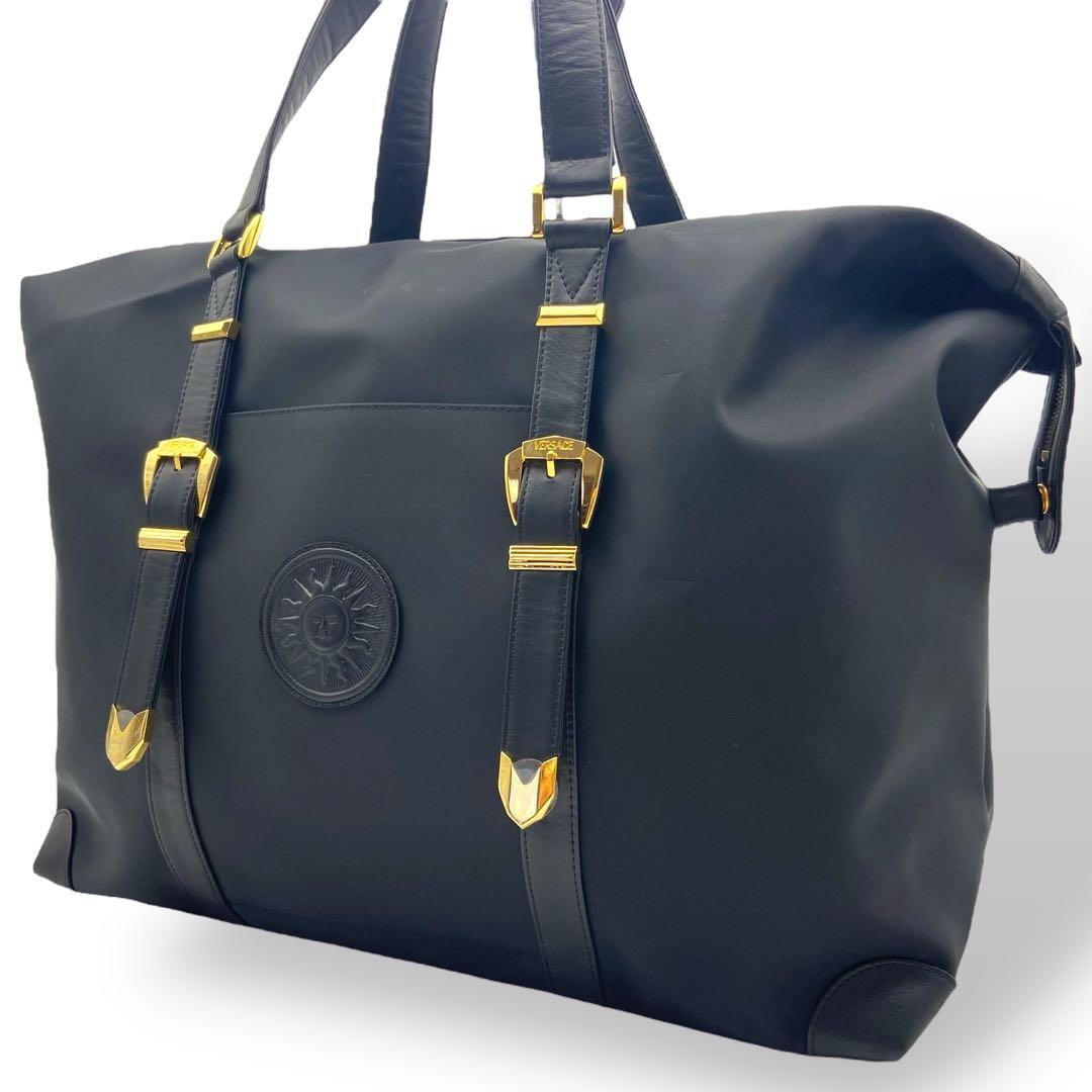 美品 ジャンニヴェルサーチ ボストンバッグ トートバッグ 太陽神 サンバースト