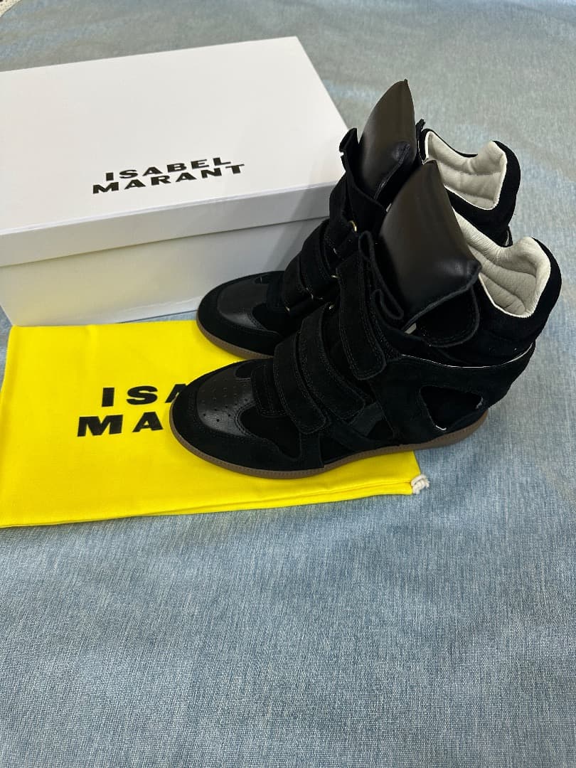 isabel marant インヒールスニーカー　ブラック　38
