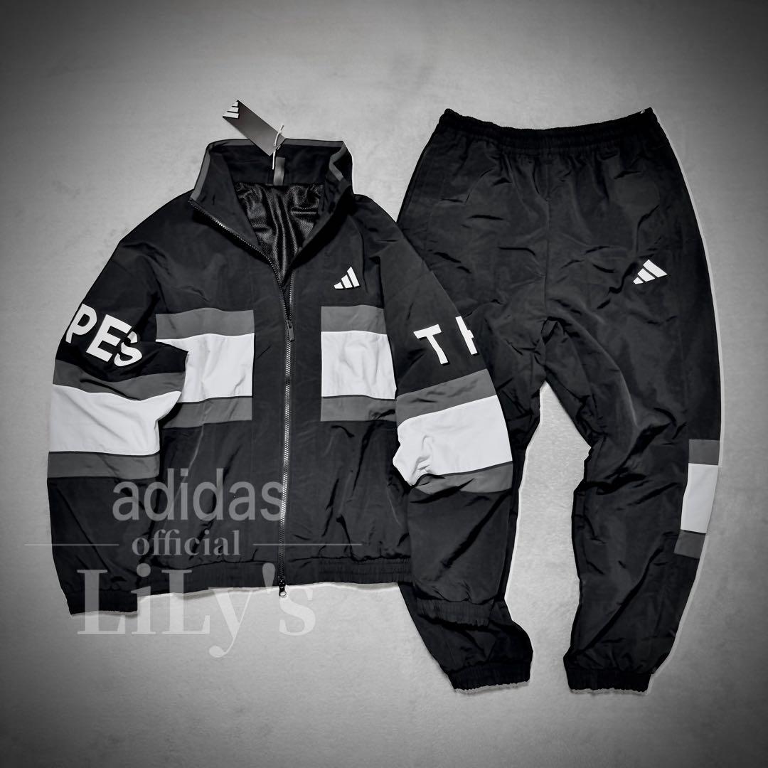 adidas上下セットアップ　Ｌサイズ　ウーブン　25新作　定価18,040円
