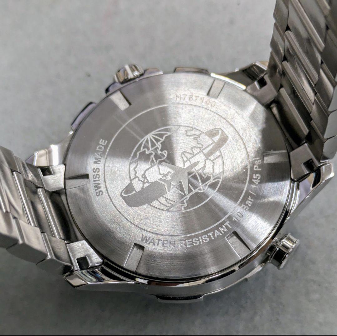 美品　ハミルトン H767140 カーキ アビエーション ワールドタイマークロノ