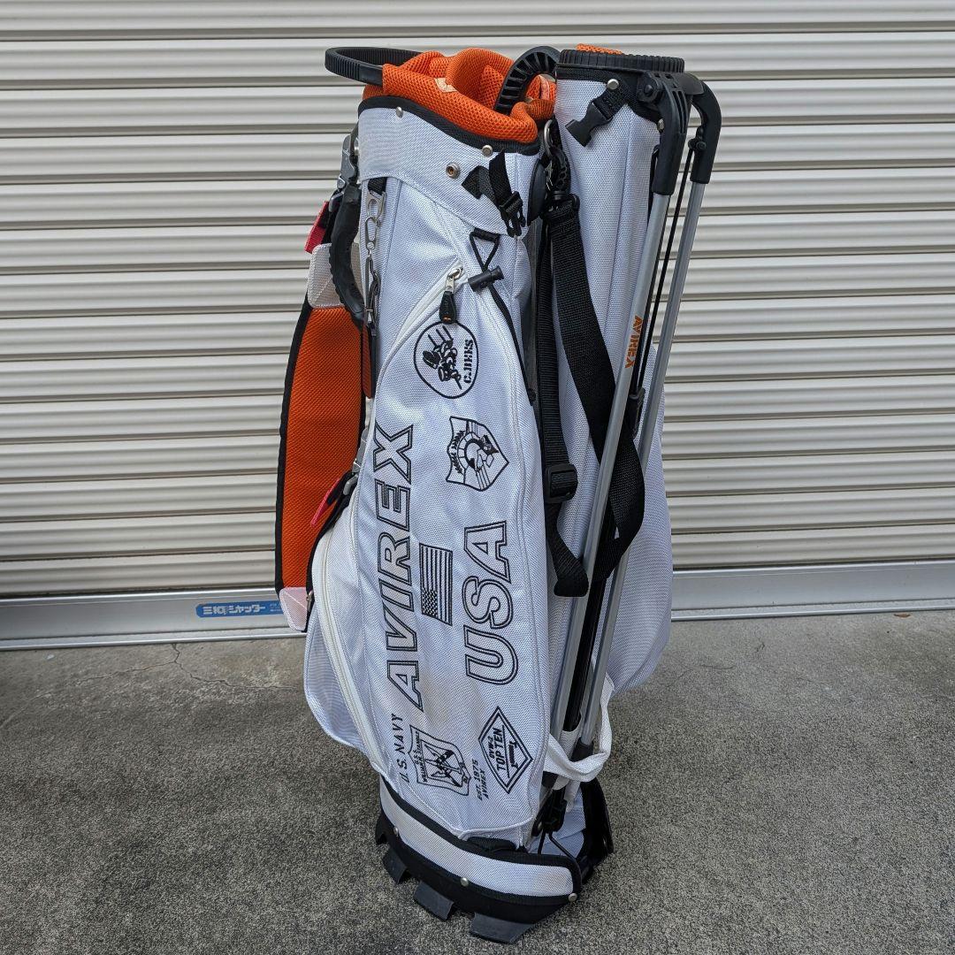 AVIREXキャディバッグ セルフスタンド付＋ヘッドカバー7点セット