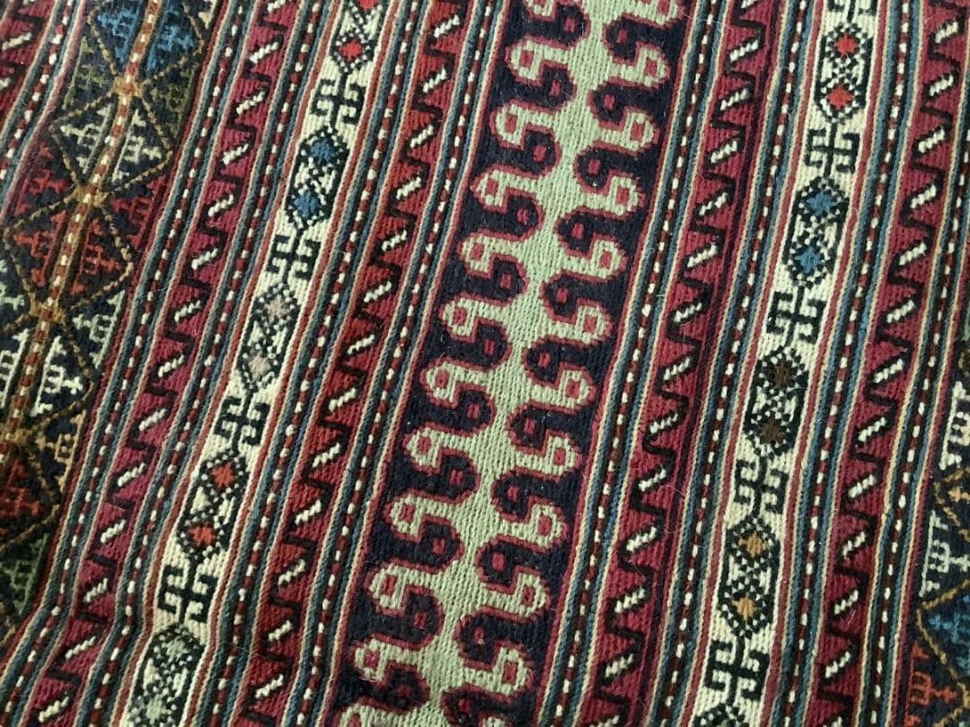 ★冬SALE★ イラン トライバル キリム ペルシャ絨毯 エスニック ラグ