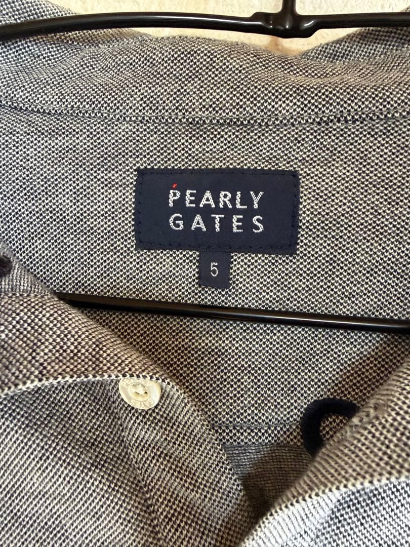PEARLY GATES 長袖シャツ サイズ5 グレー
