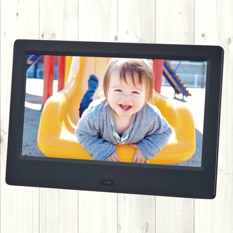 グリーンハウス 7型 デジタルフォトフレーム ブラック　７インチ幅約１３ｃｍ
