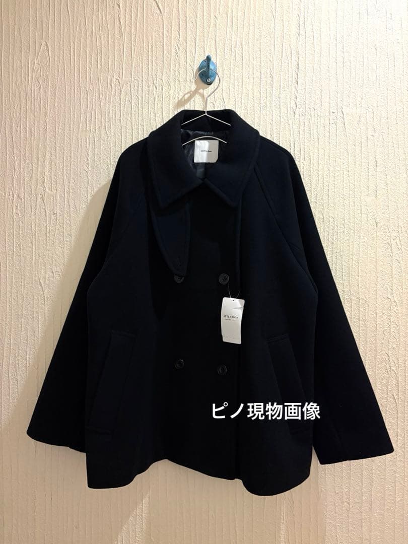 新品 黒38 大人気！S160スタンドカラーショートコート Spick＆Span