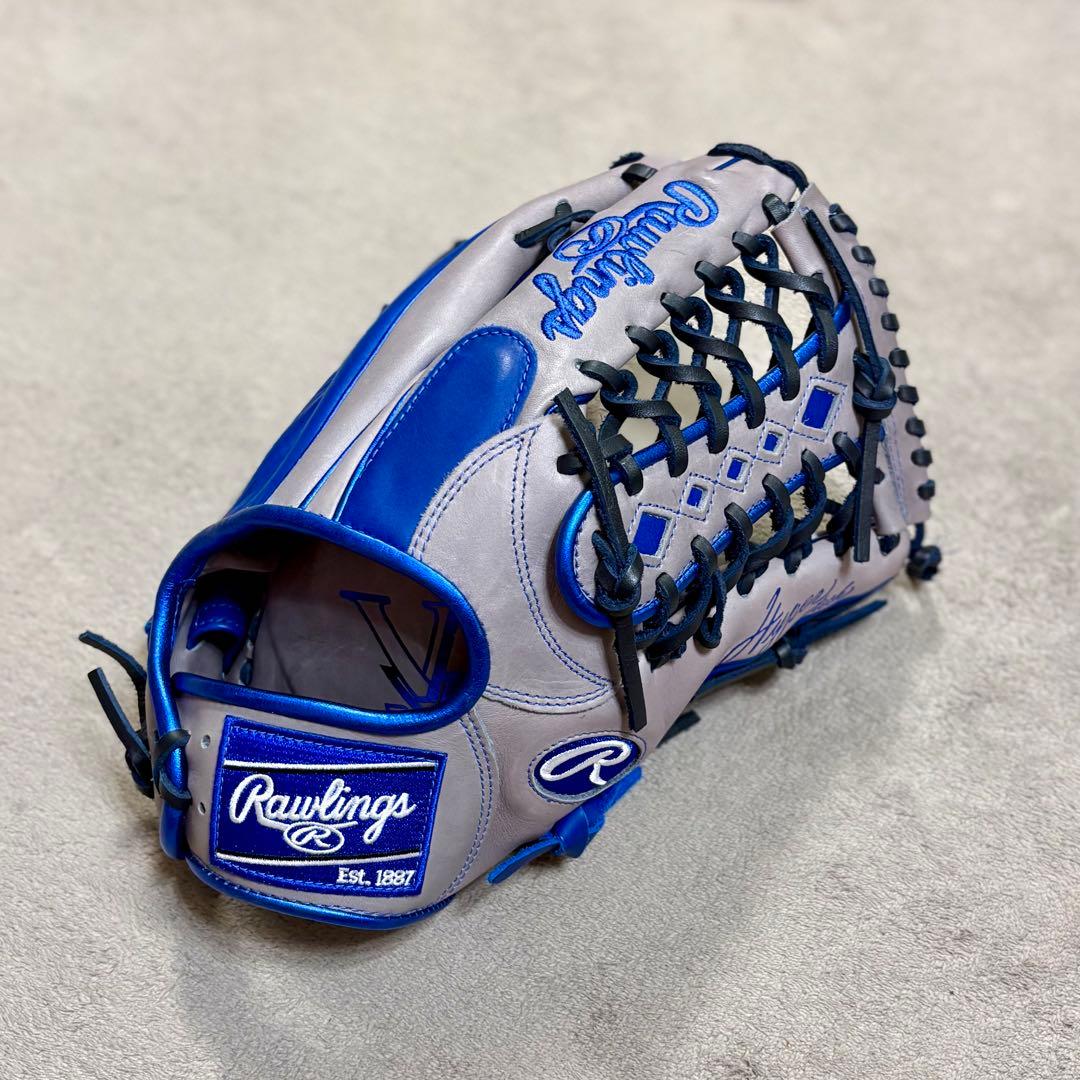 ドジャースカラー LA ローリングス ハイパーテック 軟式 外野用 大人用