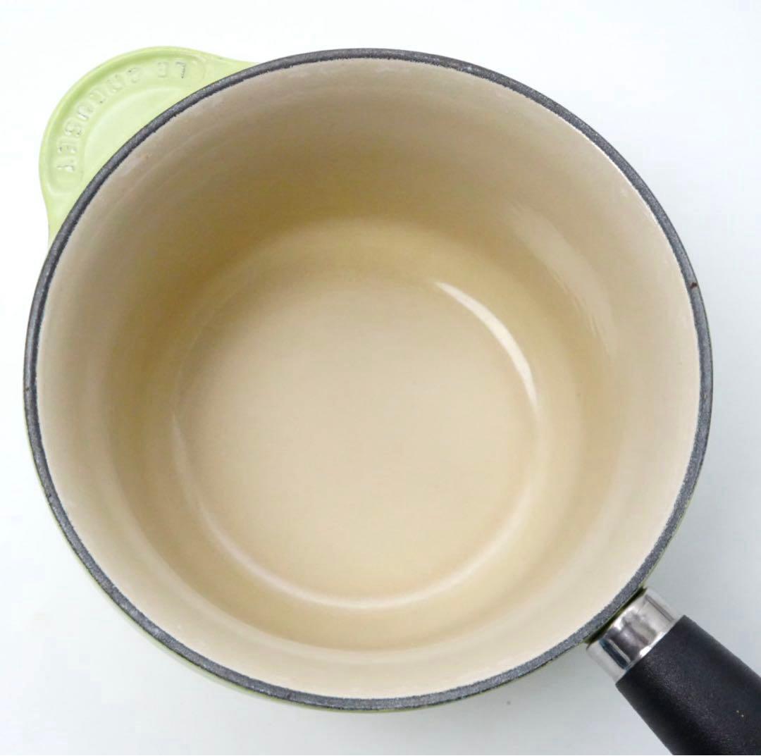【美品】LE CREUSET　ソースパン　フルーツグリーン　16cm