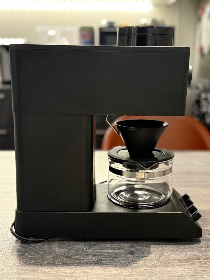 ツインバード コーヒーメーカー 全自動 豆から 3杯用 湯温調節ブラック