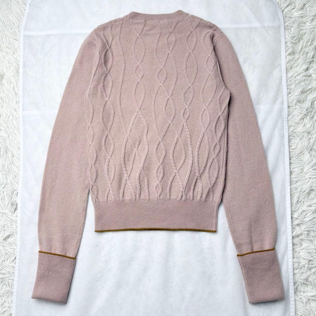 ロロピアーナ ベビーカシミヤ100% ケーブルニットセーター 薄手 ロールアップ