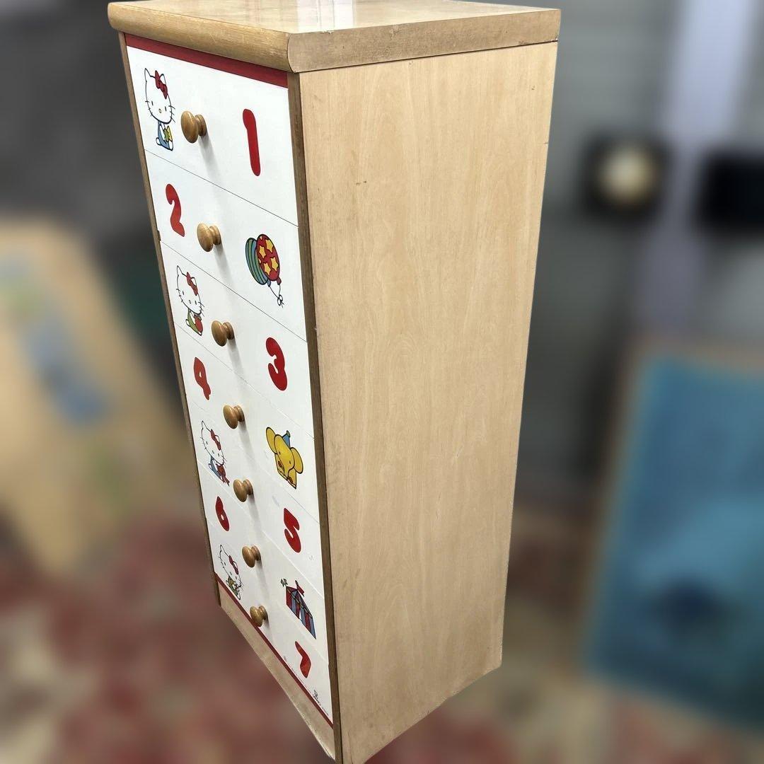 ハローキティ　木製タンス　レトロ　サンリオ　昭和レトロポップ　くろがね　チェスト