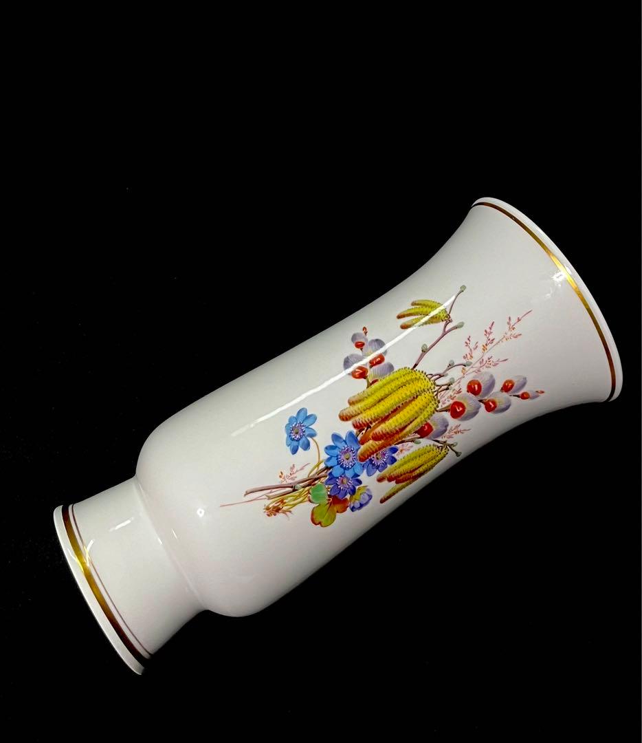 Meissenマイセン/※極美品1級品　自然主義　 尾状花序 蝶　 大型花瓶