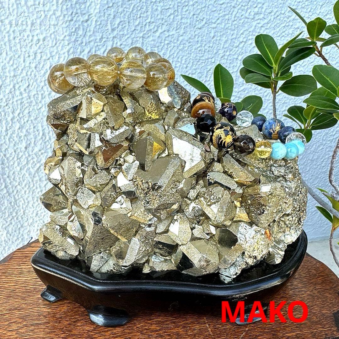 M1780☆パイライト原石クラスター5.6Kg☆天然石　原石☆N50502