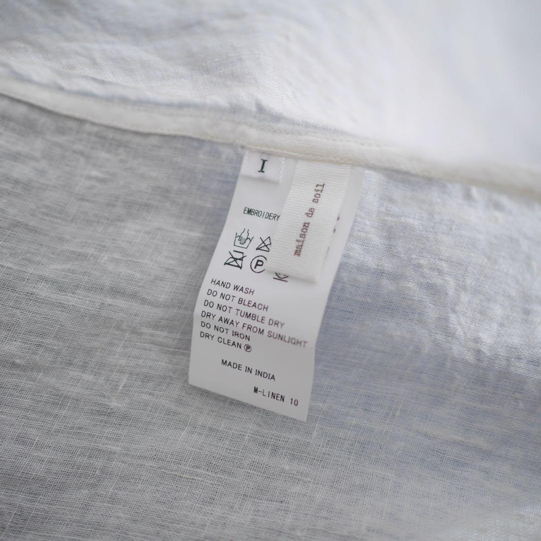 maison de soil 刺繍リネンブラウス