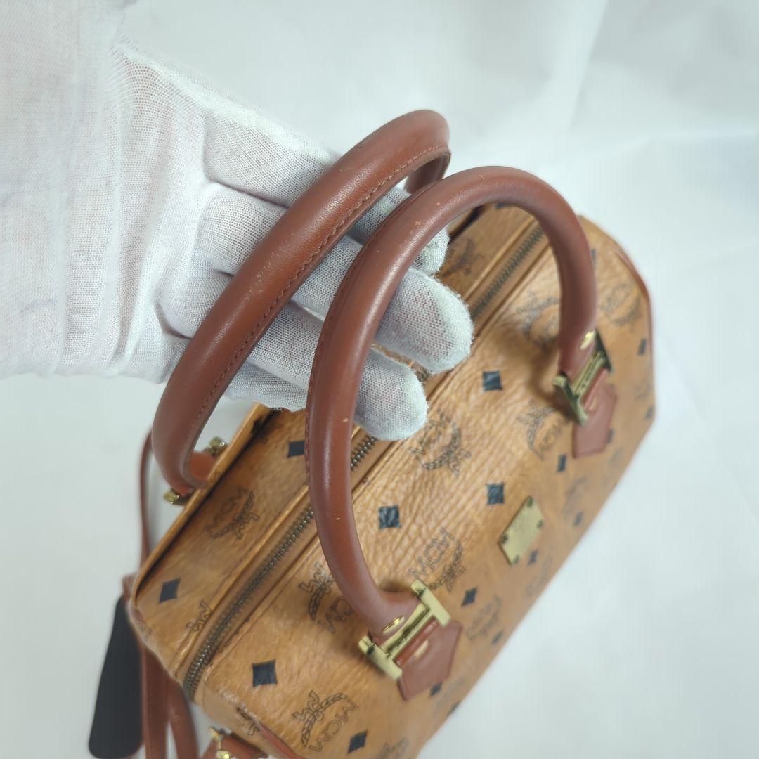 【良品】MCM エムシーエム ヴィセトス ショルダー ミニボストンバッグ