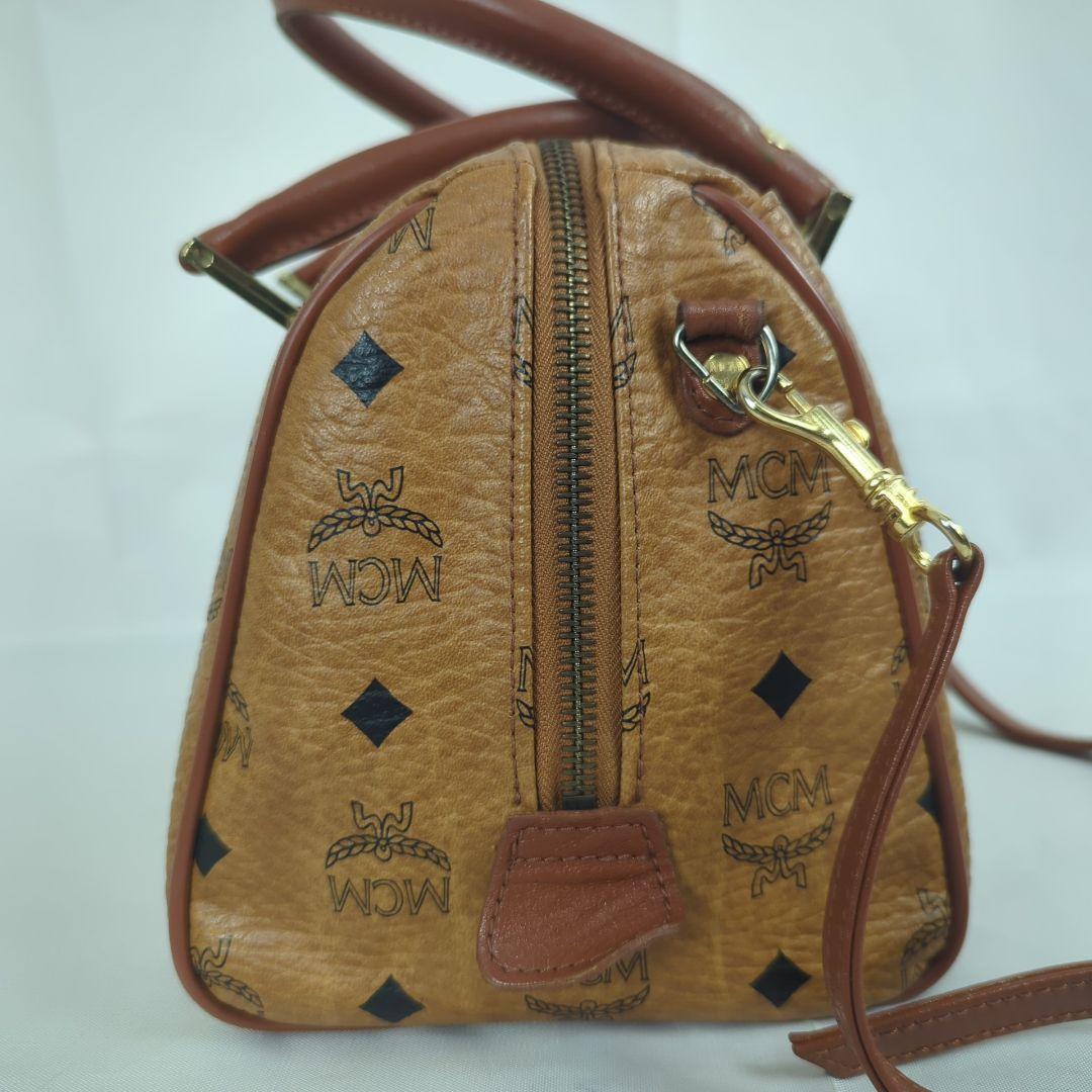 【良品】MCM エムシーエム ヴィセトス ショルダー ミニボストンバッグ