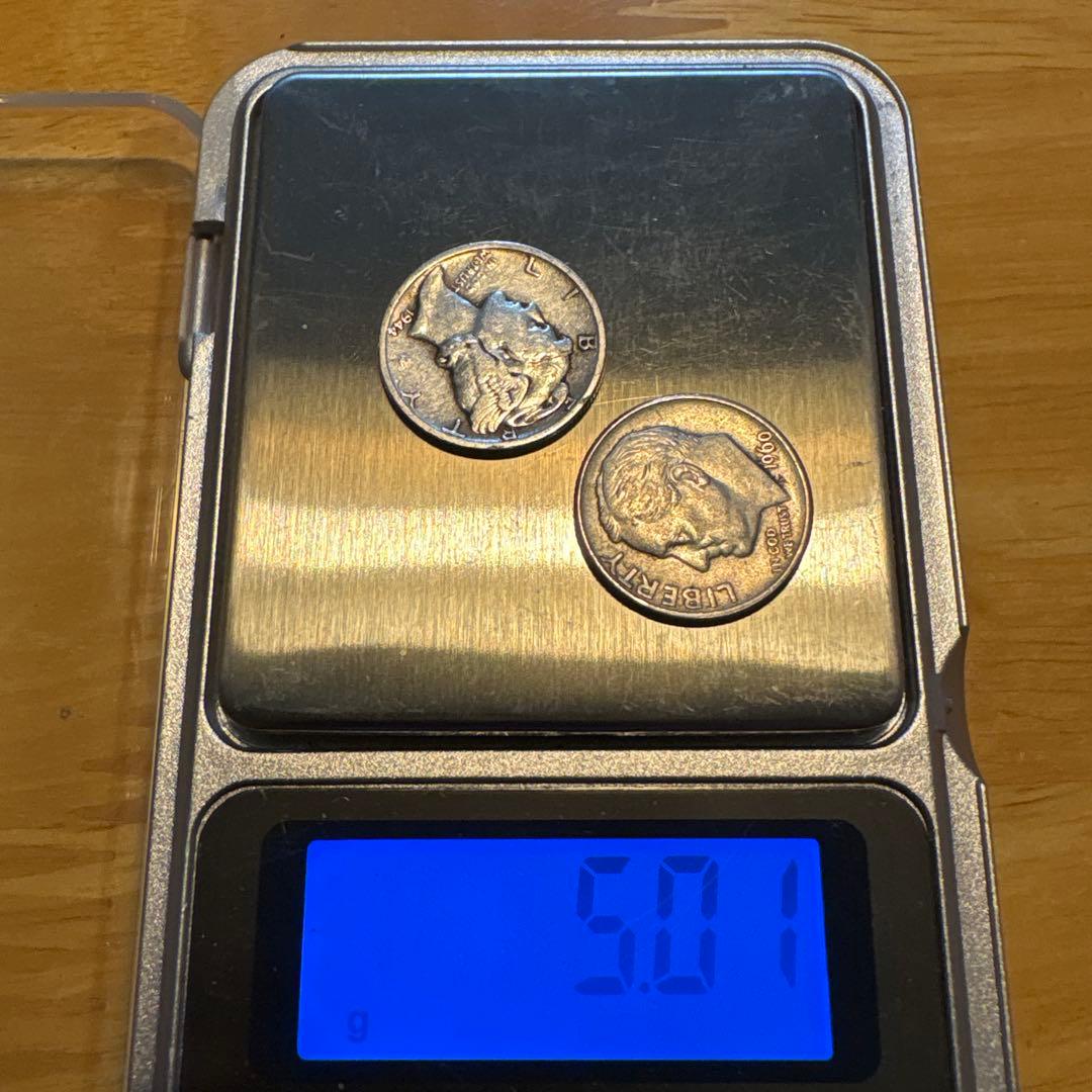 アメリカドル銀貨8種類 1943年製　ウォーキングリバティ