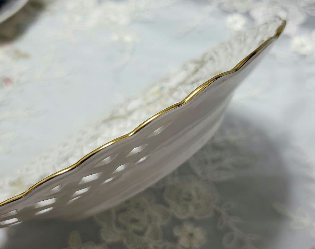 未使用✨希少✨マイセン ベーシックフラワー 五つの花 透かし プレート 皿 5つ